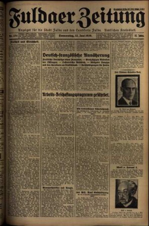 Ausgabe vom Donnerstag, den 12. Juni 1930.