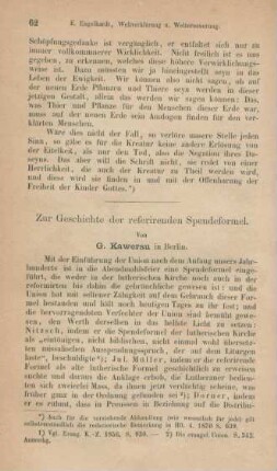 62-70 Zur Geschichte der referirenden Spendeformel