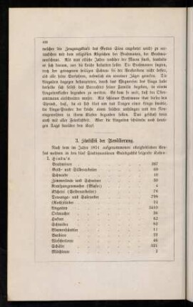 408-410, 3. Statistik der Bevölkerung