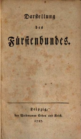 Darstellung des Fürstenbundes