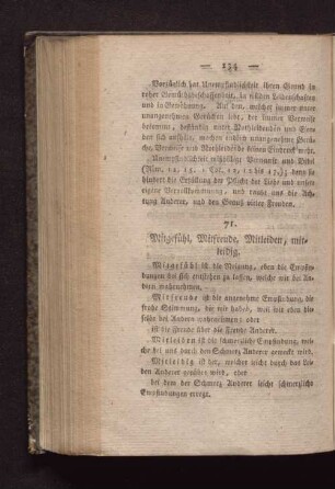 71. Mitgefühl, Mitfreude, Mitleiden, mitleidig.