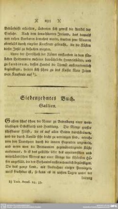 Siebenzehntes Buch. Gallien