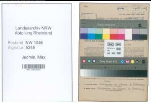 Entnazifizierung Max Jedmin , geb. 26.02.1910 (Postschaffner)