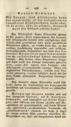 Erster Einwurf