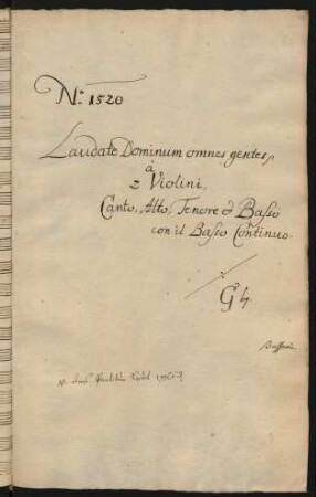 Laudate Dominum; V (4), strings, bc; G-Dur