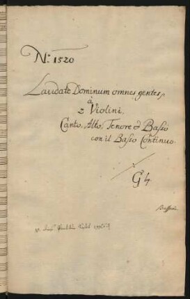 Laudate Dominum; V (4), strings, bc; G-Dur