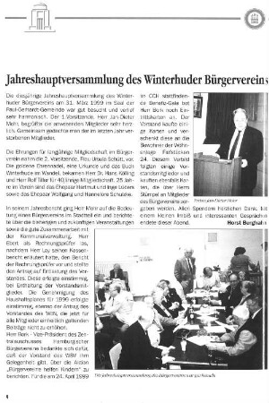 Jahreshauptversammlung des Winterhuder Bürgervereins