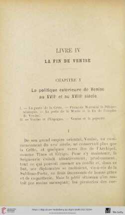 Livre IV: La fin de Venise