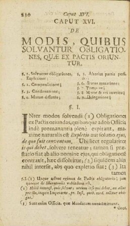 Caput XVI. De Modis, Quibus Solvantur Obligationes, Quæ Ex Pactis Oriuntur