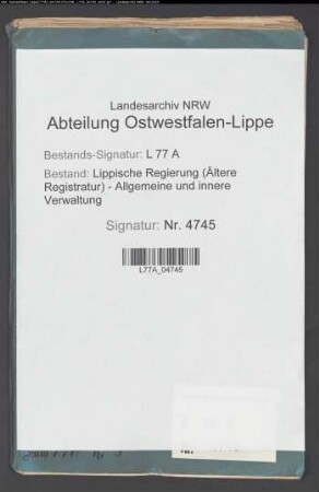Generaltabellen über Ein- und Auswanderungen