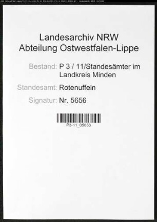Sterberegister Standesamt Rothenuffeln
