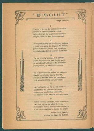 "Biscuit" : Tango canción