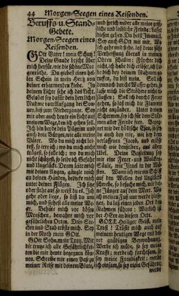 Beruffs- u. Stand-Gebete.