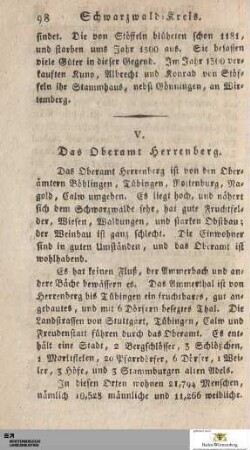 V. Das Oberamt Herrenberg