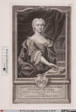Bildnis Luise Adelgunde Victoria Gottsched, geb. Kulmus