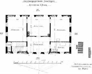 Dußlingen: Empfangsgebäude Grundriss 1.Stock