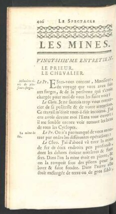 Vingt-sixième Entretien. Les Mines.