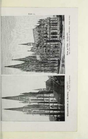 Tafel 15. Elisabethkirche zu Marburg (Frühgotik). Dom zu Cöln (Hochgotik)