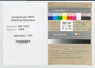 Entnazifizierung Karl Ipkendanz , geb. 31.12.1894 (Laborant)
