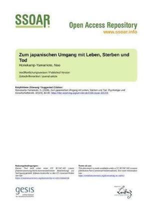 Zum japanischen Umgang mit Leben, Sterben und Tod