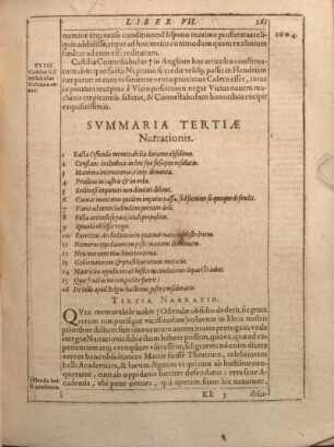 Tertia Narratio.
