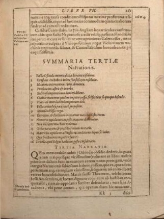 Tertia Narratio.