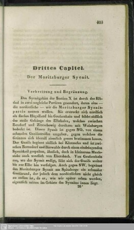 Drittes Capitel. Der Moritzburger Syenit