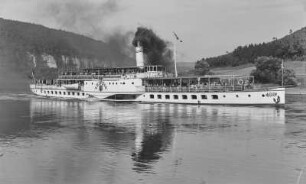 Personen-Seitenraddampfer "Leipzig" (1929, Werft Laubegast) bei Königstein