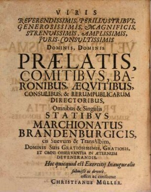 Disp. inaug. iur. ad Cod. rubr. de veteris numismatis potestate