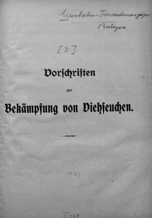 Vorschriften zur Bekämpfung von Viehseuchen