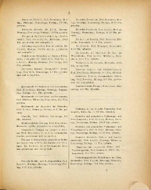 Verzeichnis der Vorlesungen. 1884, SH