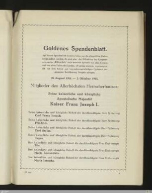 Goldenes Spendenblatt