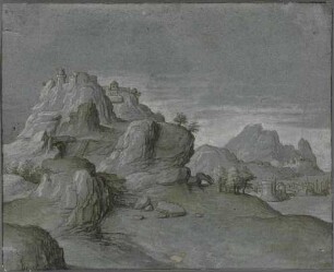 Gebirgslandschaft und Meeresbucht