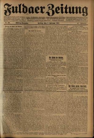 Zweite Ausgabe vom Freitag, den 05. Februar 1915.