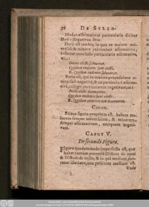 Caput V. De secunda Figura.