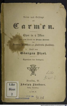 Arien und Gesänge aus Carmen