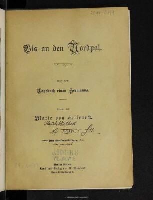 Bis an den Nordpol : aus dem Tagebuch eines Seemanns