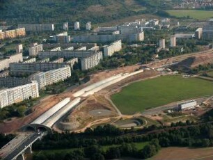 Jena, BAB A 4, Lobdeburg-Tunnel