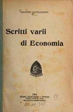 Scritti varii di economia