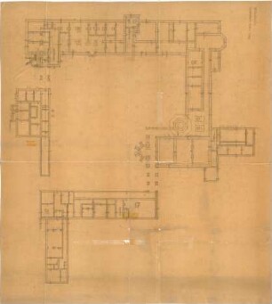 Fischer, Theodor; Stuttgart; Waisenhaus - Fundamentplan