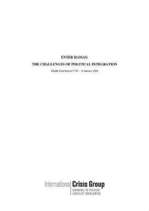 Enter Hamas : the challenges of political integration