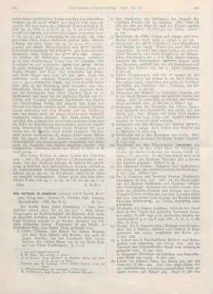 419-421 [Rezension] Bedjan, Paulus (Hrsg.), Acta martyrum et sanctorum. Tomus VI