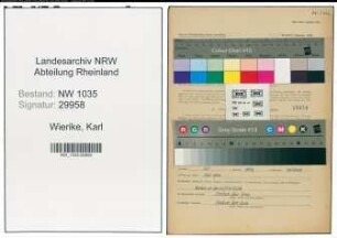 Entnazifizierung Karl Wierike , geb. 25.02.1902 (Bergmann)