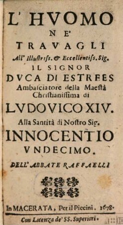 L' huomo ne'travaglii