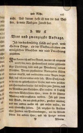 225-234, Vier und zwanzigste Anfrage