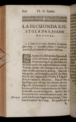 La Secuonda Epistola Da S. Joann Apostel.