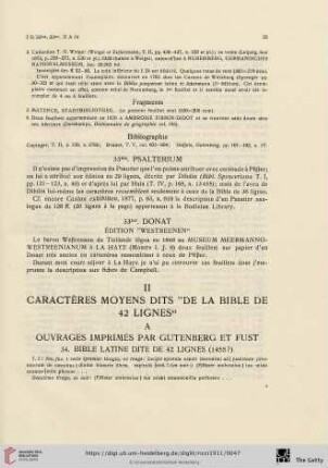 II. Charactères moyens dits "De la bible de 42 lignes"