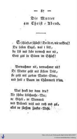 Die Mutter am Christ-Abend