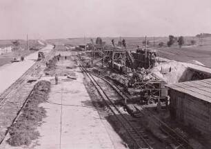 Dresden, Betonherstellung für den Autobahnbau zwischen Dresden-Nord und Hellerau