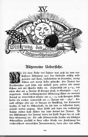 Witterung des Jahres. Naturerscheinungen.